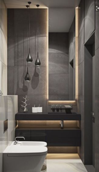 baño negro diseño